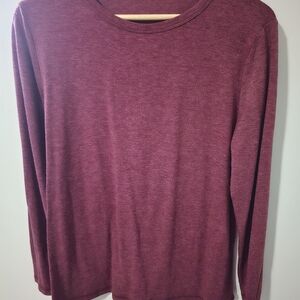 Maroon Long Sleeve Crewneck Top